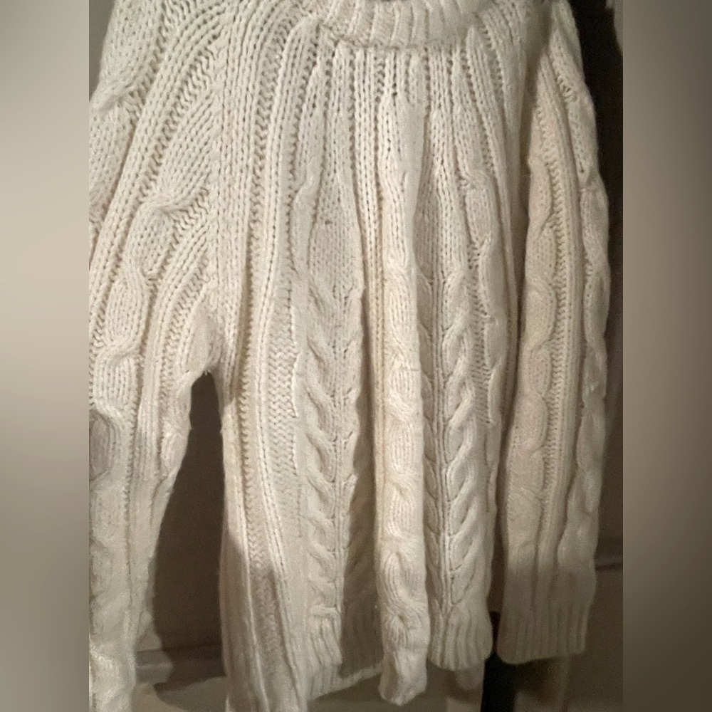 Michael Michael Kors Heavy Cable Knit sweater A-Line flare bottom Size XL